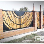 projekt ogrodzenia- drewno stal